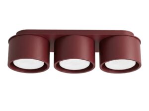 Miniaturka 76 - Trzypunktowy plafon Modessa 32,4 cm burgundowy
