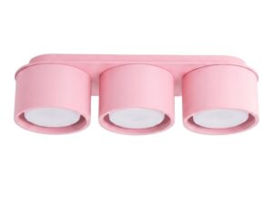 Miniaturka 49 - Trzypunktowy plafon Modessa 32,4 cm różowy