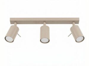 Miniaturka 26 - Trzypunktowy plafon Ravessa RING 3L taupe – trzy reflektory na belce