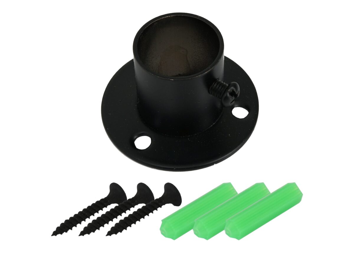 Uchwyt natynkowy do neonu LED 360° czarny