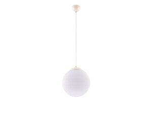 Miniaturka 36 - Beżowa lampa wisząca UGO 30 z kulistym kloszem
