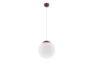 Miniaturka 31 - Burgundowa lampa wisząca UGO 30 z kulistym kloszem