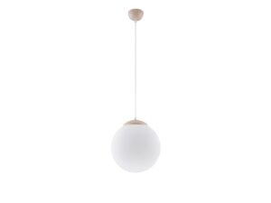 Miniaturka 26 - Lampa wisząca UGO 30 w kolorze taupe z kulistym kloszem
