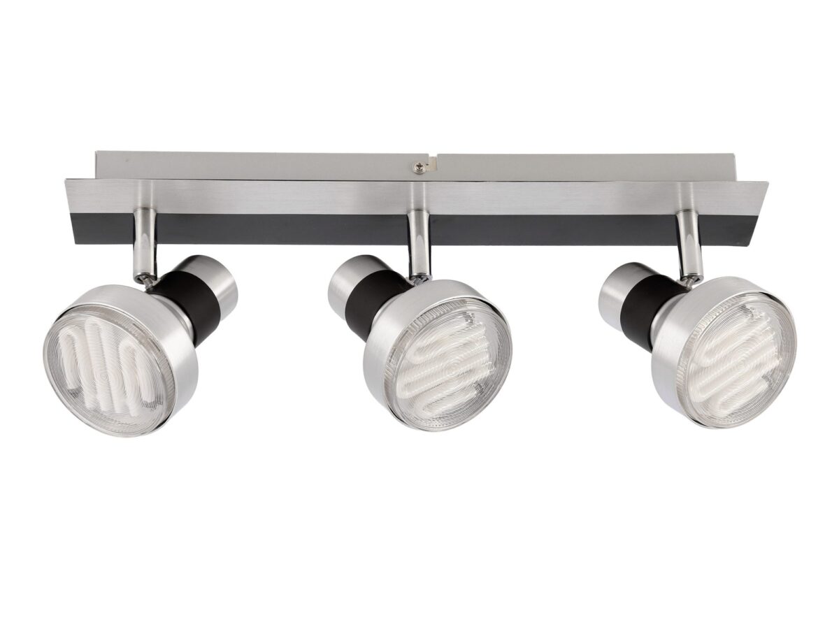 Listwa sufitowa Ulotora srebrno-czarna 3 × GX53 LED