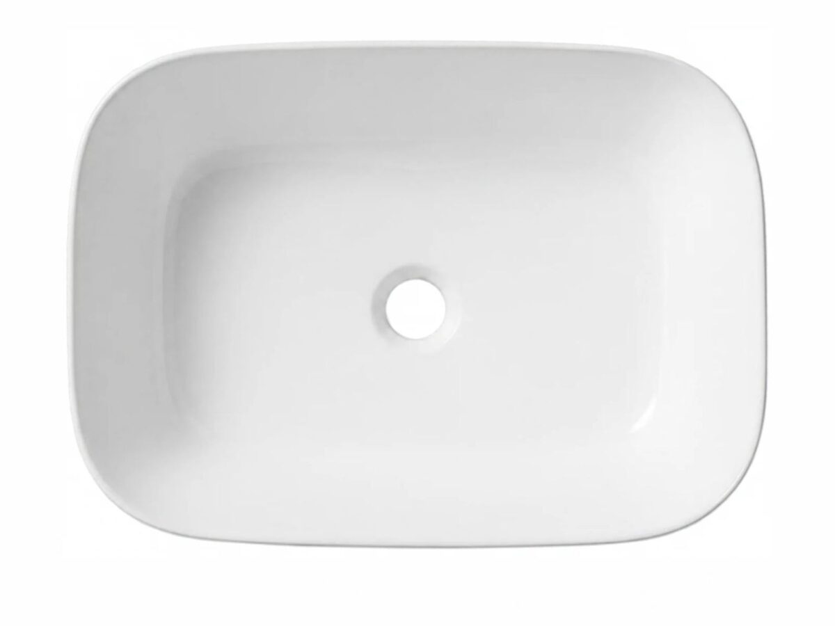 Umywalka nablatowa ceramiczna prostokątna 45,5 × 33 cm
