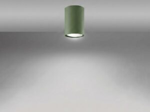 Miniaturka 24 - Unikalny plafon LUMEN 10 zielony oliwkowy z włączonym światłem