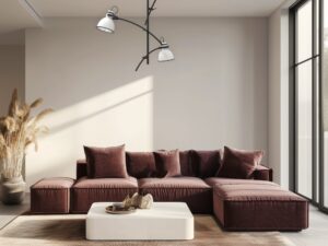 Miniaturka 3 - Lampa wisząca Veledira z trzema źródłami E27 w aranżacji salonu