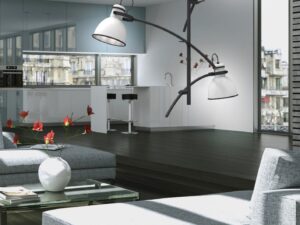 Miniaturka 1 - Trójpunktowa lampa wisząca Veledira w aranżacji pokoju