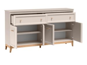 Miniaturka 3 - Komoda Velvara 179 cm, otwarte szuflady i drzwi
