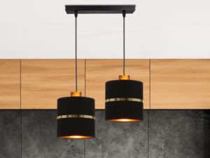 Miniaturka 1 - Venisia podwójna lampa wisząca nad blatem w nowoczesnej kuchni