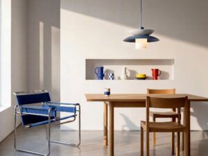 Miniaturka 3 - Granatowa lampa wisząca Verado w aranżacji