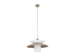 Miniaturka 4 - Lampa wisząca Verado piaskowy beż i szkło
