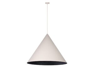 Miniaturka 8 - Lampa wisząca Vesuvio L 1XE27 beżowo-czarna z kloszem z kompozytu mineralnego