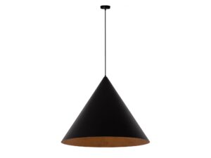 Miniaturka 2 - Lampa wisząca Vesuvio L 1XE27 czarno-miedziana na białym tle