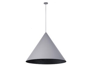 Miniaturka 4 - Lampa wisząca Vesuvio L 1XE27 szaro-czarna – pełny widok