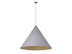 Miniaturka 3 - Lampa wisząca Vesuvio L 1XE27 szaro-złota z kloszem 77 cm