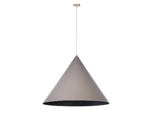 Miniaturka 6 - Lampa wisząca Vesuvio L 1XE27 taupe z czarnym wnętrzem klosza