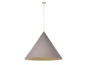 Miniaturka 5 - Lampa wisząca Vesuvio L 1XE27 taupe ze złotym wnętrzem klosza