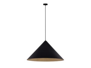 Miniaturka 1 - Lampa wisząca Vesuvio M 1XE27 czarno-złota, klosz 70 cm