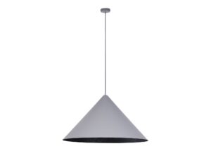 Miniaturka 4 - Lampa wisząca Vesuvio M 1XE27 szaro-czarna na białym tle