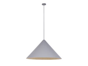 Miniaturka 3 - Lampa wisząca Vesuvio M 1XE27 szaro-złota z szerokim kloszem