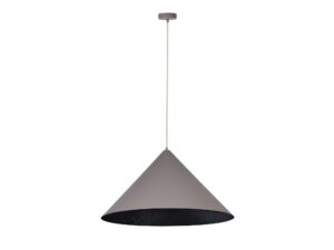 Miniaturka 6 - Lampa wisząca Vesuvio M 1XE27 taupe z czarnym wnętrzem klosza