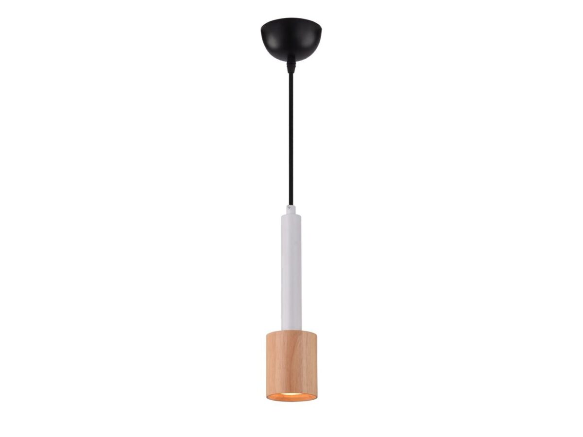 Lampa wisząca Virivo drewno i metal GU10 – 3 kolory