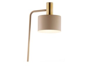 Miniaturka 2 - Lampa Vitrum Gold Walec, beżowy klosz ze światłem i szczotkowanym złotem