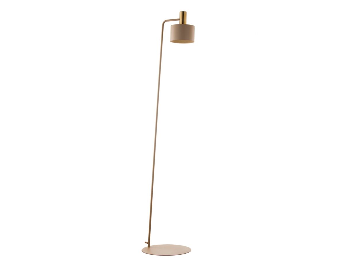 Lampa podłogowa Vitrum Gold Walec E27 168 cm beż i złoto
