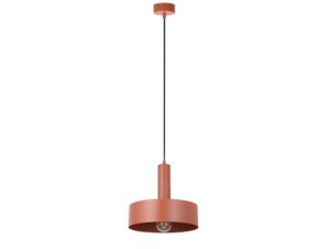 Miniaturka 4 - Ceglana lampa wisząca Vitrum koło ze stalowym okrągłym kloszem i rozetą