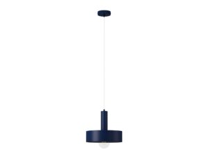 Miniaturka 6 - Granatowa lampa wisząca Vitrum koło z okrągłym kloszem i pełnym zawieszeniem