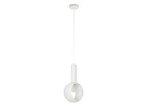 Miniaturka 10 - Lampa wisząca Vitrum Oczko biała, pełne zawieszenie, stalowy klosz z okrągłym otworem