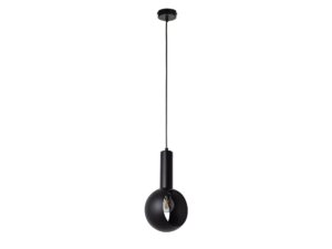 Miniaturka 4 - Lampa wisząca Vitrum Oczko czarna, stalowy klosz z wyciętym otworem, pełny packshot