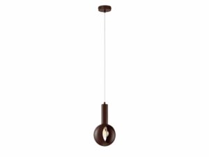 Miniaturka 8 - Czekoladowobrązowa lampa wisząca Vitrum Oczko z metalowym kloszem i kompletnym zawieszeniem