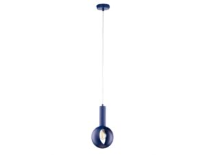 Miniaturka 5 - Lampa wisząca Vitrum Oczko granatowa, cały przewód, rozeta i klosz z wycięciem