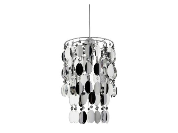 Abażur Volatia z plastikowymi płatkami na metalowym stelażu do lampy wiszącej