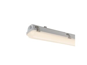 Miniaturka 2 - Waterproof V 124 – zbliżenie mlecznego klosza i stalowych zatrzasków oprawy hermetycznej