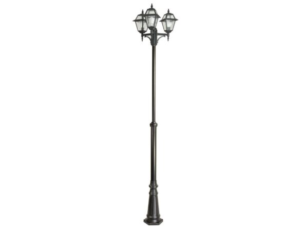 Lampa parkowa WITRAŻ OGMWN 3 N w czarnym wykończeniu, pełna sylwetka