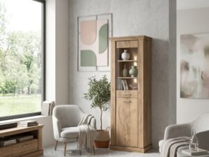 Miniaturka 4 - Aranżacja salonu z witryną Ambrina w dekorze Kraft złoty