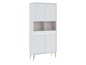 Miniaturka 1 - Biała witryna czterodrzwiowa Bellvoro 91 cm