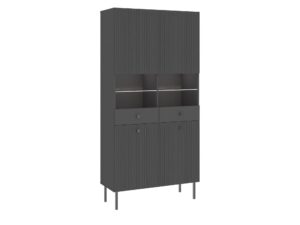 Miniaturka 2 - Witryna czterodrzwiowa Vienaro 91 cm antracytowa