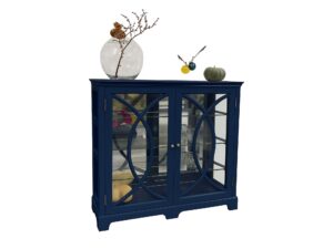 Miniaturka 2 - Witryna Hampton PS01 w kolorze granatowym na białym tle – widok z przodu