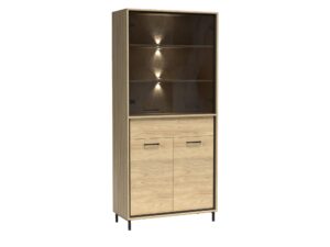 Miniaturka 4 - Witryna Lorenza Hikora z laminowanymi frontami, nogami i podświetleniem półek