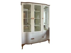 Miniaturka 10 - Witryna Madera DR04 w kolorze Off White na białym tle – widok z przodu