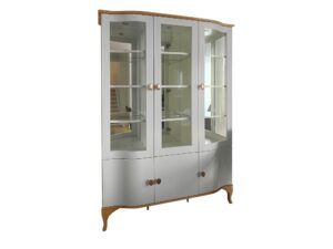 Miniaturka 2 - Witryna Madera DR04 w kolorze szarym 7035 na białym tle – widok z przodu