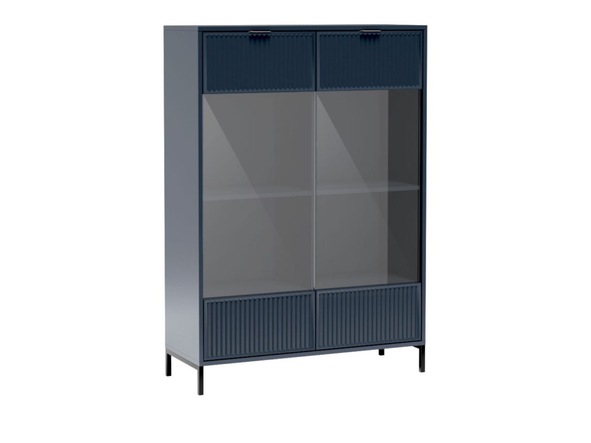 Witryna Movena 105 cm z ryflowanymi frontami i LED