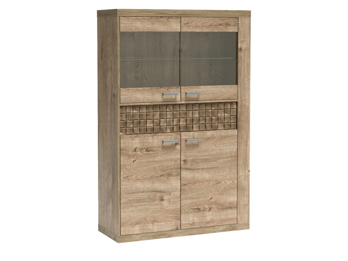 Witryna czterodrzwiowa z szufladą Pestano 102 cm