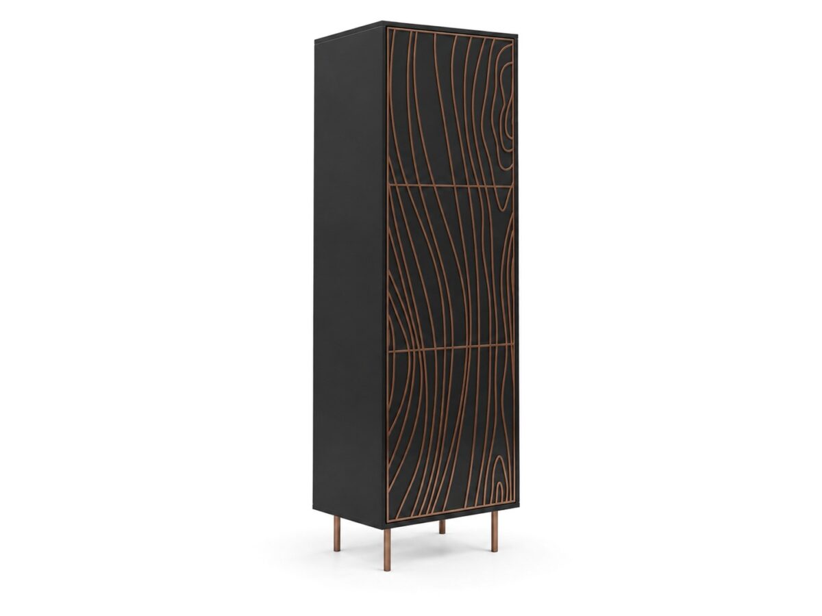 Witryna Tivenza 200 cm z metalowymi detalami do salonu