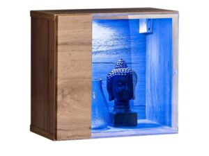 Miniaturka 2 - Witryna wisząca kwadratowa Kelmoro 30 cm z LED