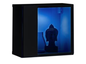 Miniaturka 3 - Witryna wisząca kwadratowa Kelmoro 30 cm z LED